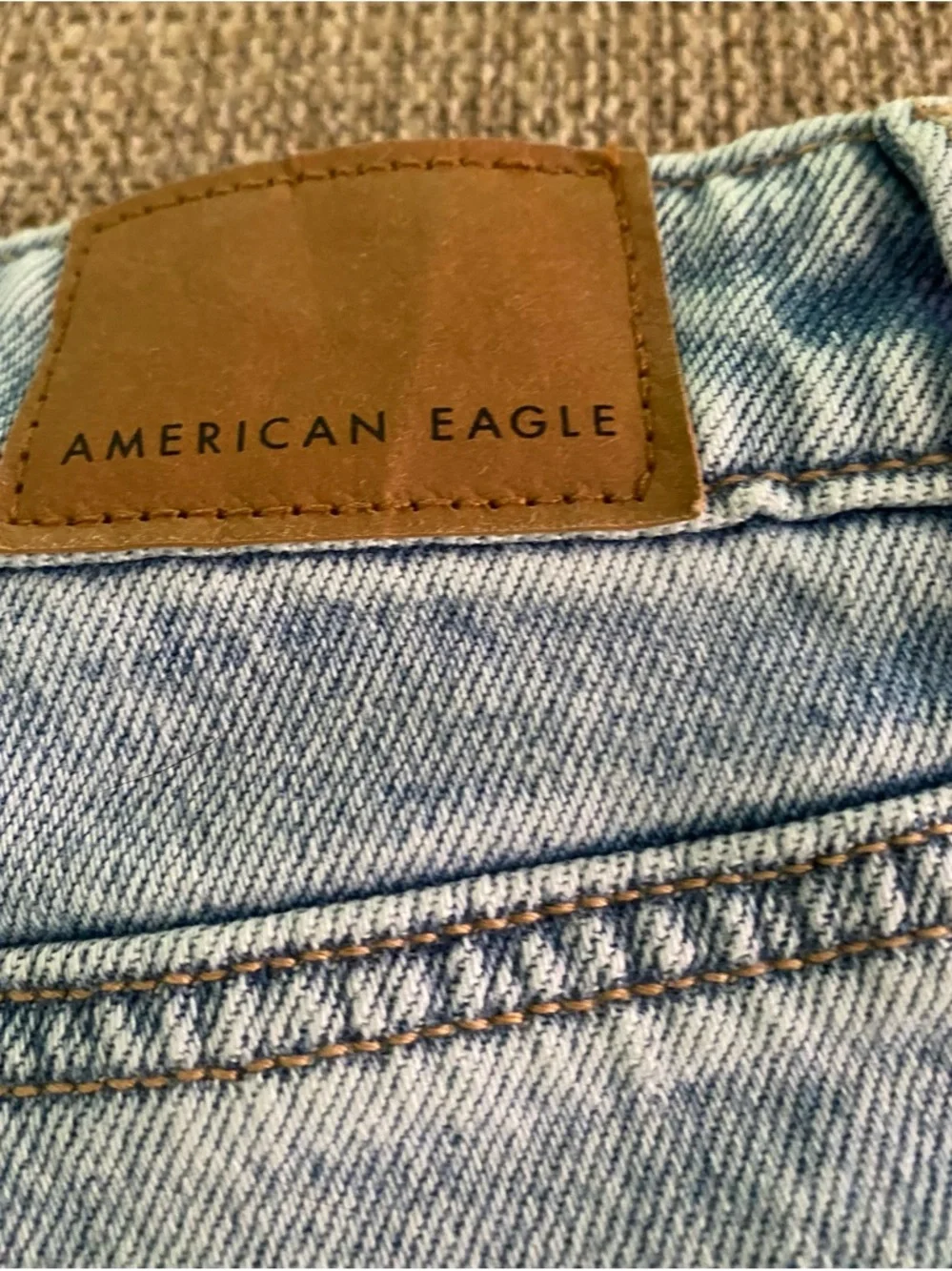 American Eagle Outfitters Light Blue Distressed Denim Shorts Sz 2